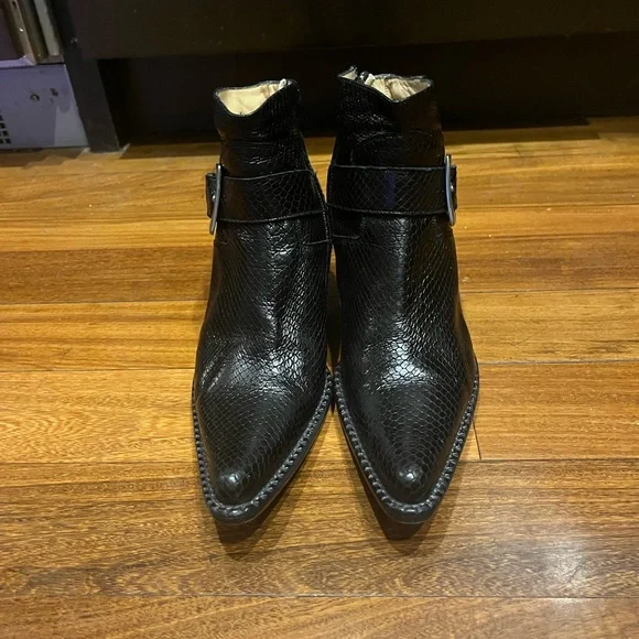 Authentic Freelance Black Leather pointed toe boots Size 36/6 mint condition - Picture 7 of 15